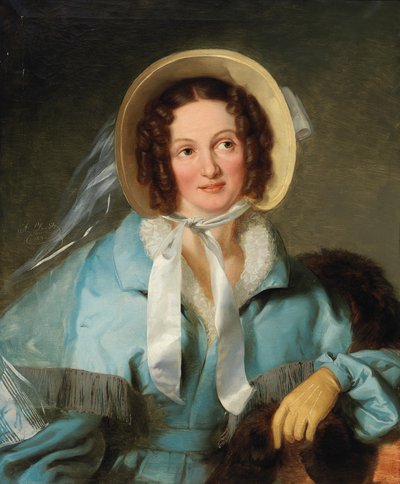 Retrato de una Dama con Sombrero de Alexander Clarot